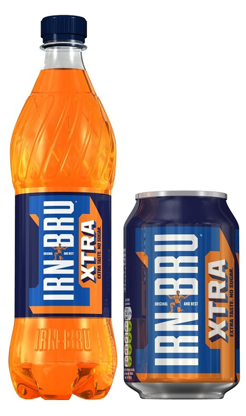 500ml 330ml IRN BRU XTRA Plain white
