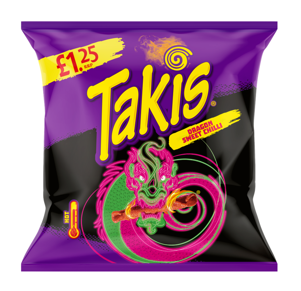511892 TAKIS DRAGON SWEET CHILI EXPORT UK 55G PMP 1.25