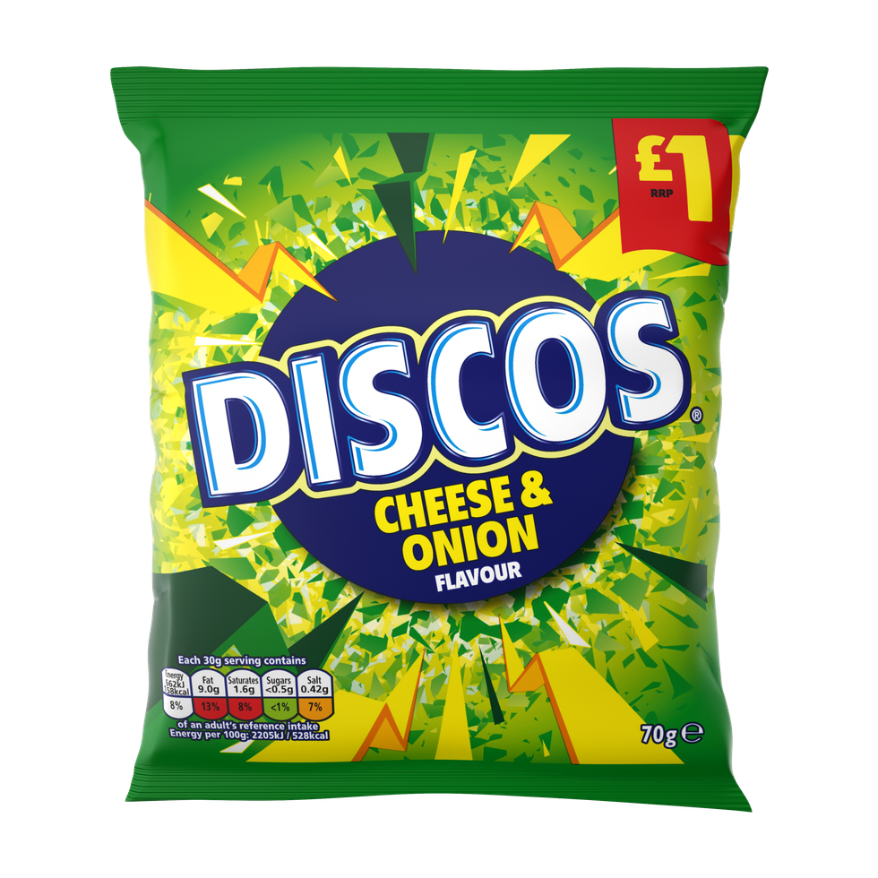 702584 Discos Cheese Onion Crisps 70g 1GBP PMP 710166 S
