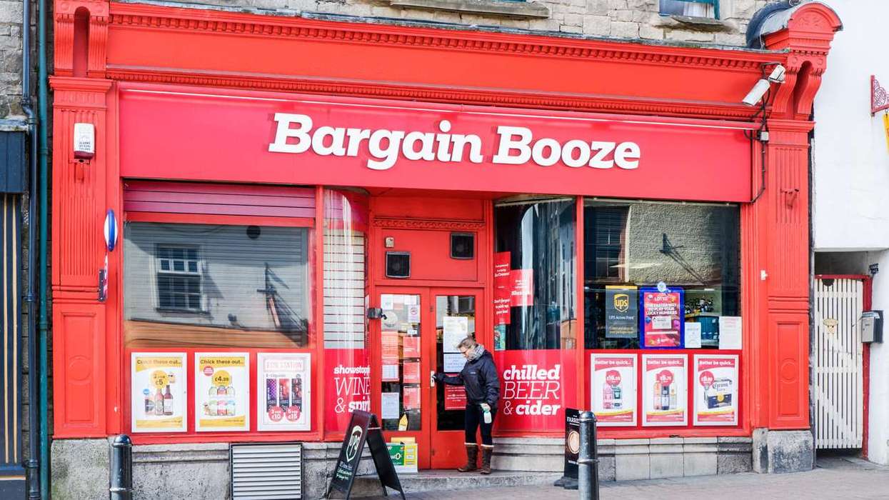 A Bargain Booze shop in Kendal, Cumbria