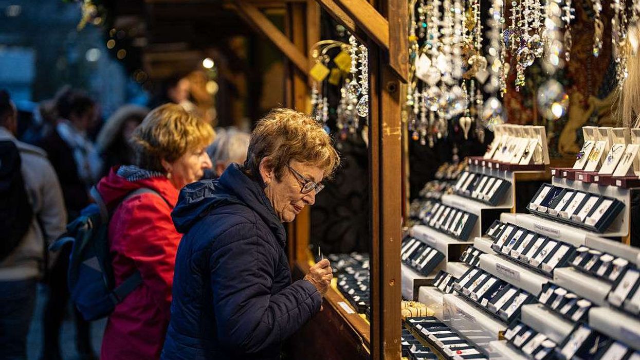 A Christmas market in Trafalgar Square