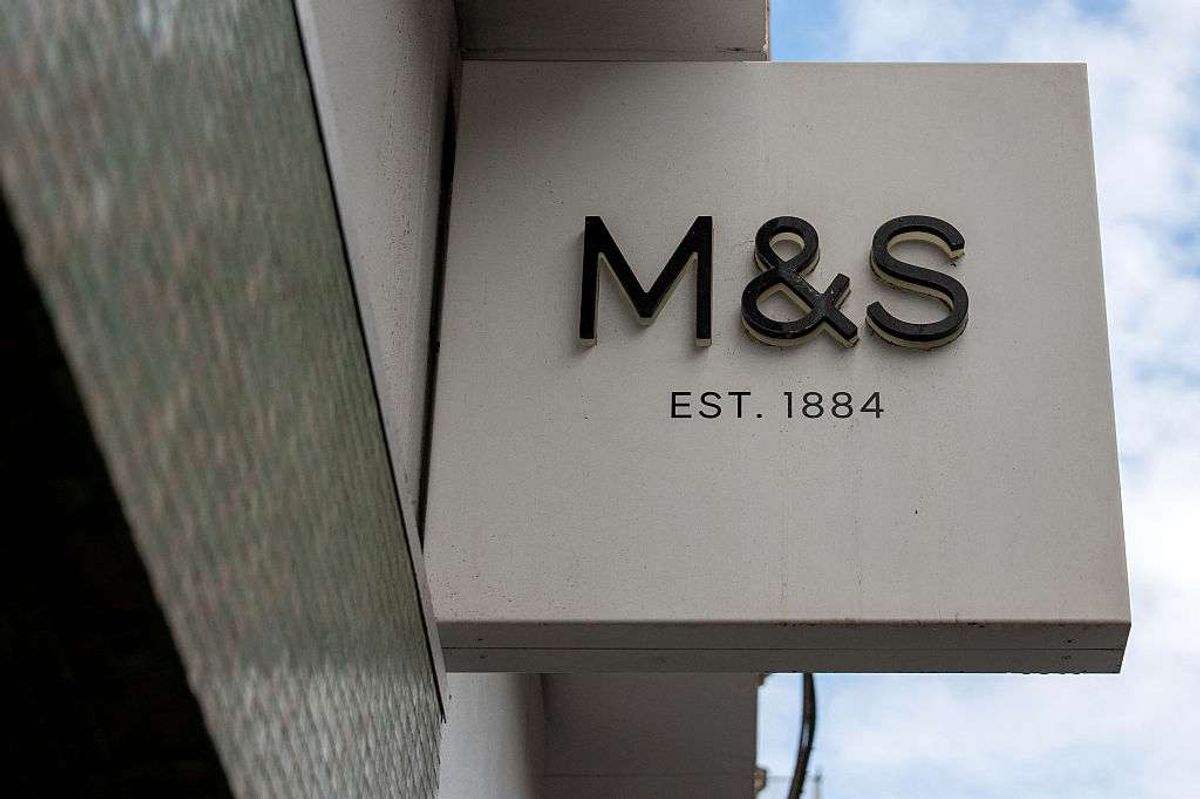 A Marks and Spencer sign