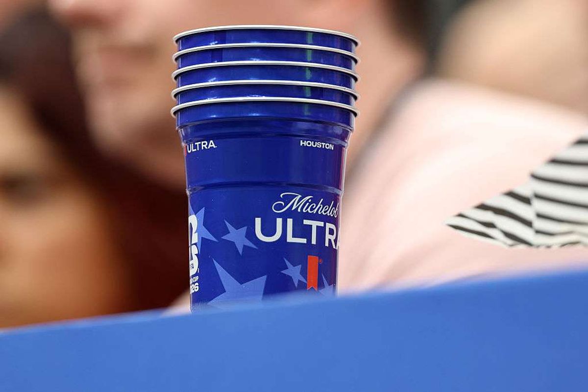 A Michelob Ultra cup