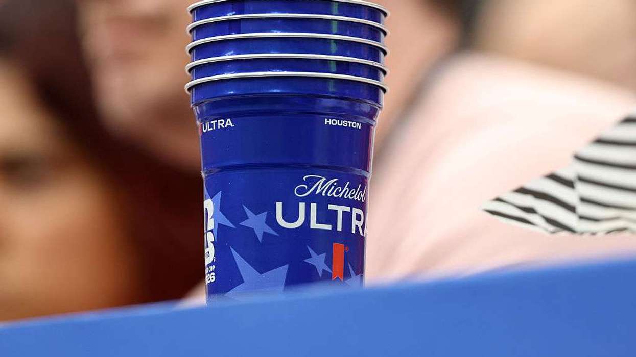 A Michelob Ultra cup
