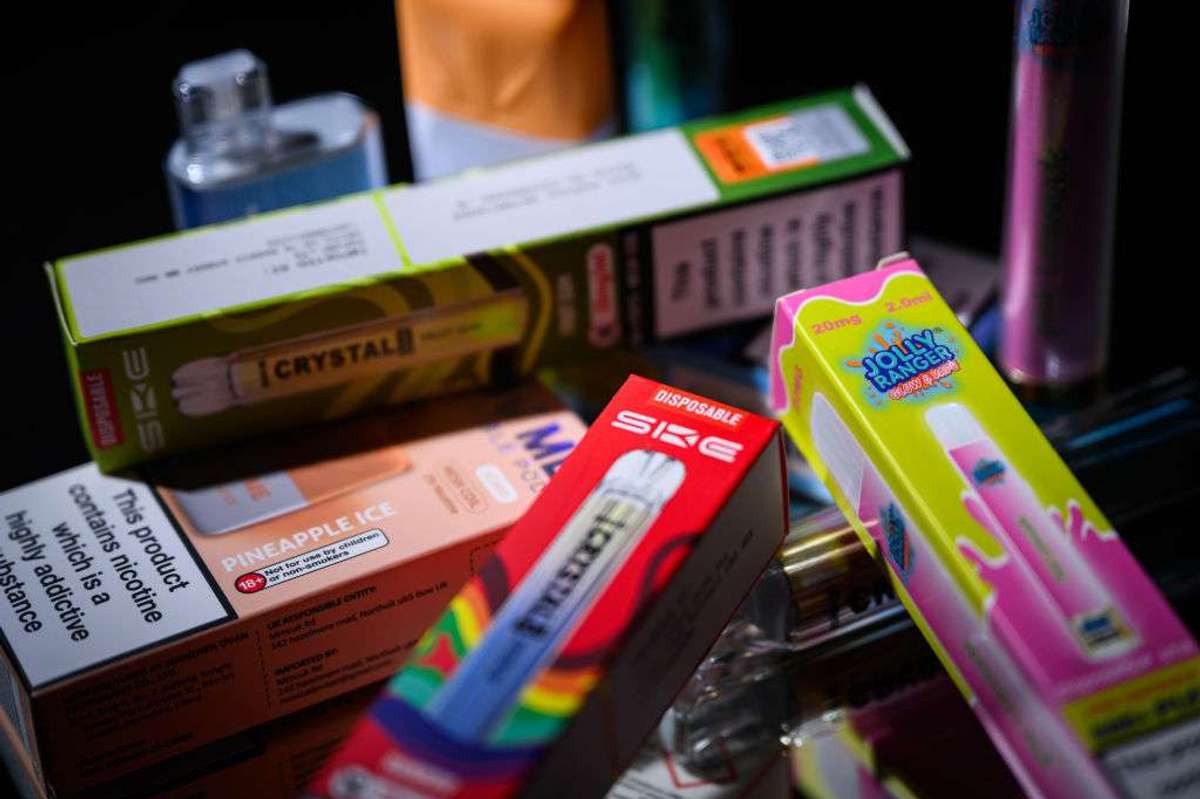 A selection of disposable vapes