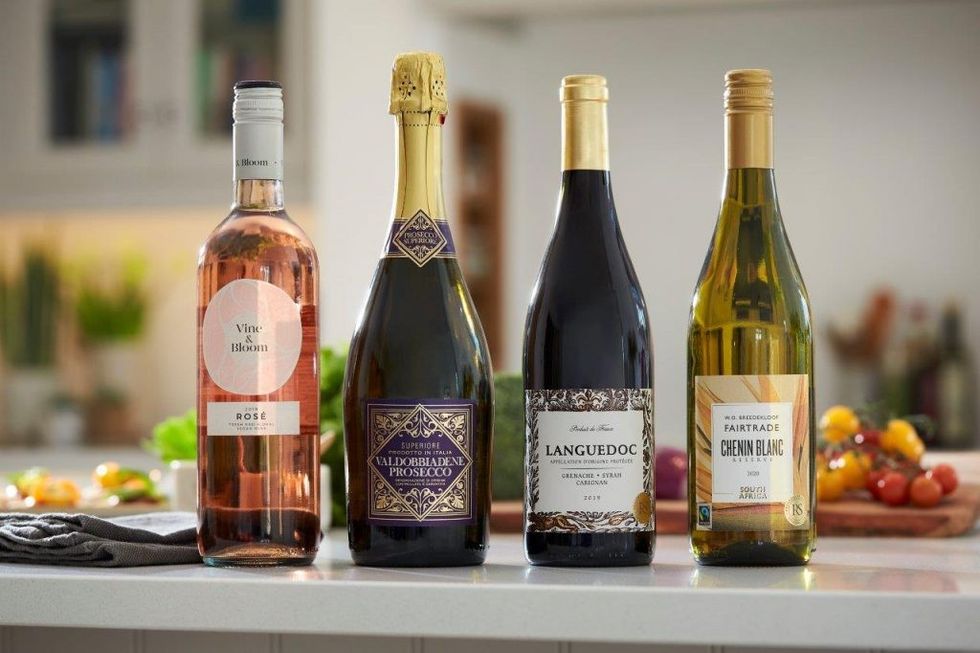 A selection of SPAR own label wine range which is also suitable for vegans