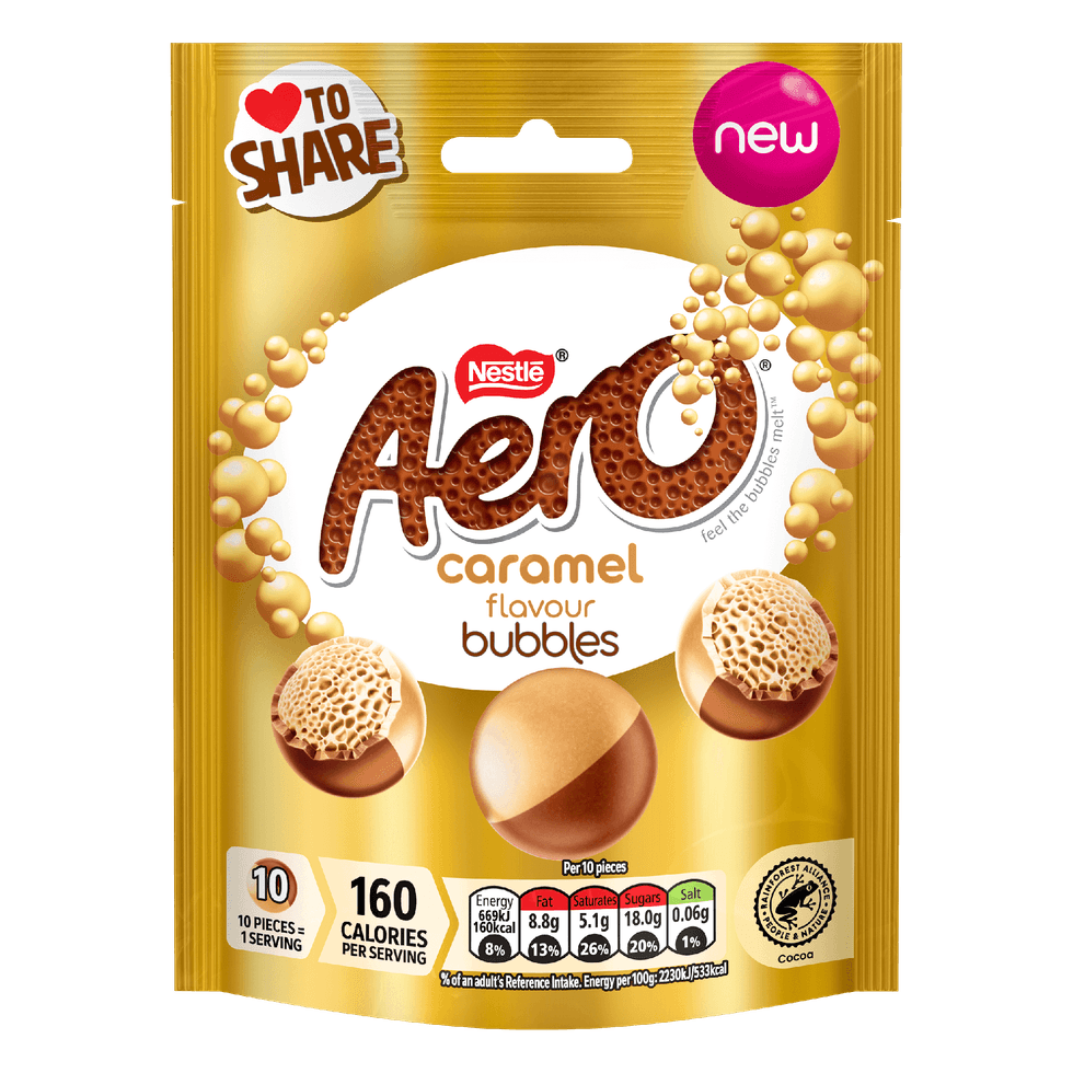 Aero Caramel flavour Bubbles