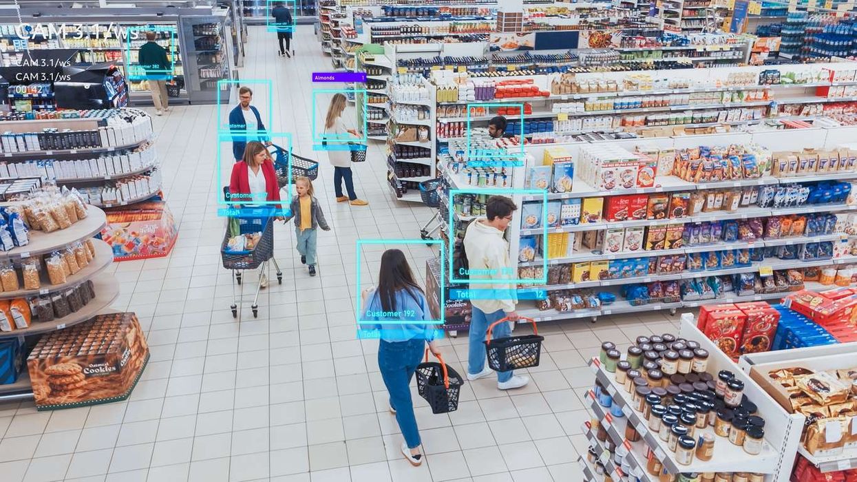 AI-powered Mock-up CCTV Footage in Supermarket