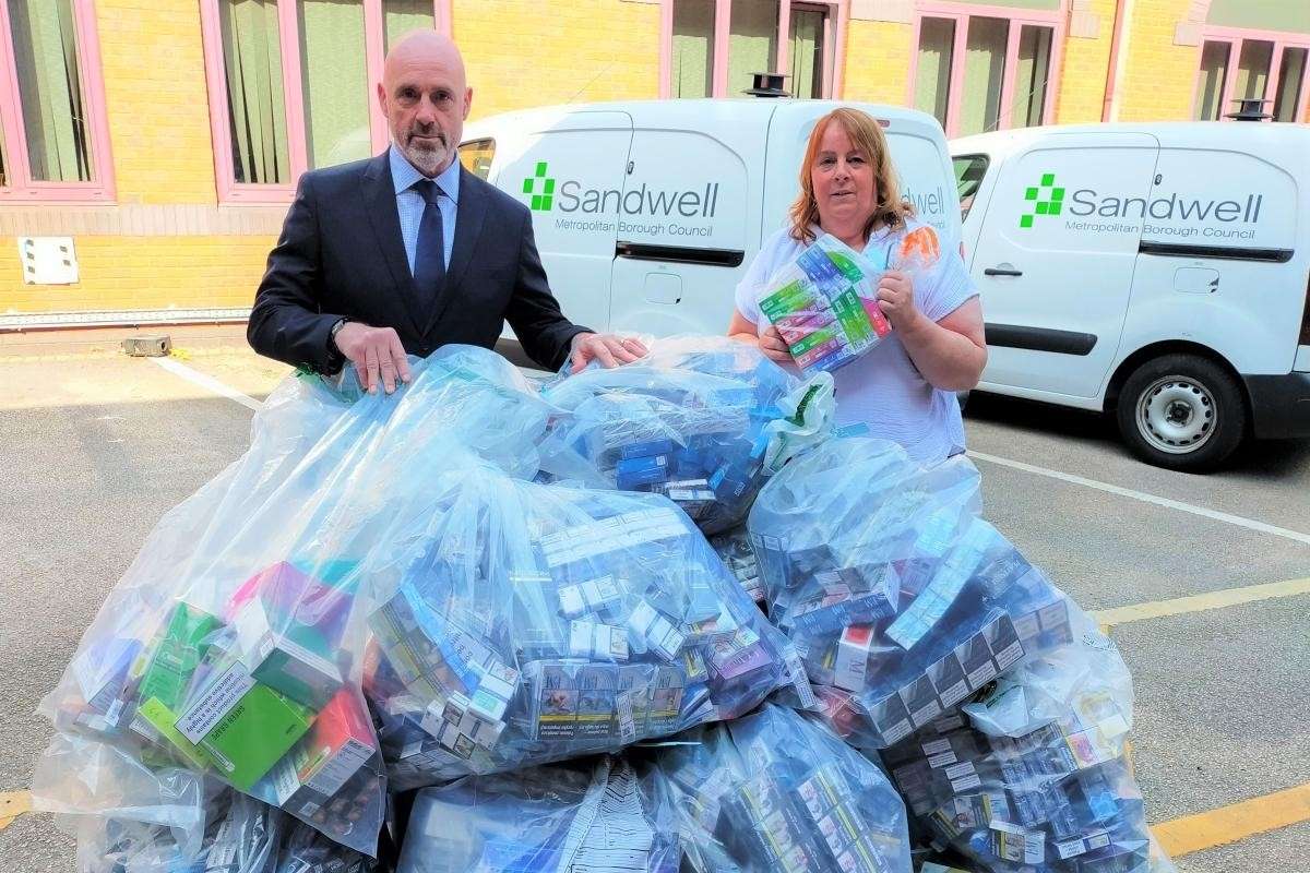 Illegal vapes and tobacco worth £120,000 seized in Sandwell