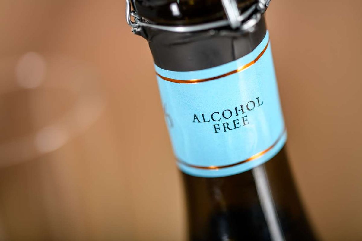 Alcohol Free wine label 