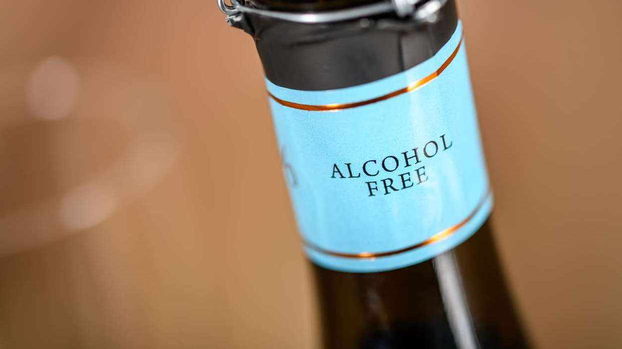Alcohol Free wine label