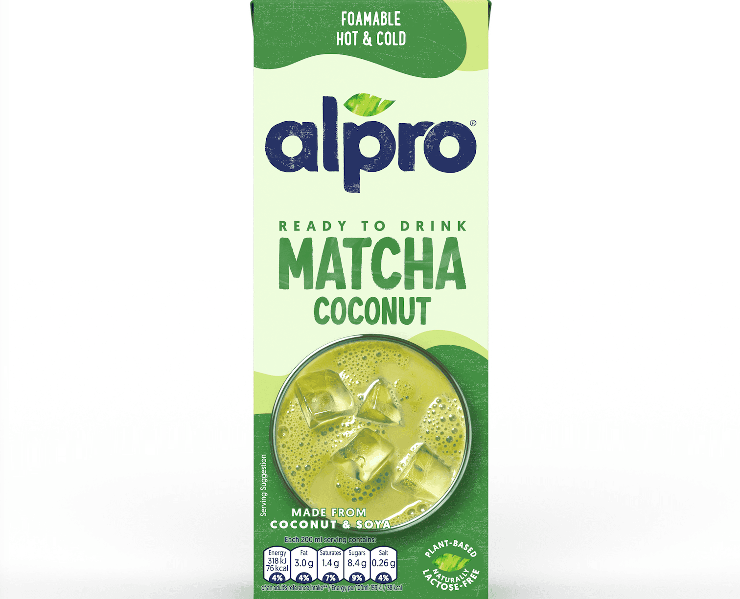 Alpro matcha RTD soya coconut UK launch