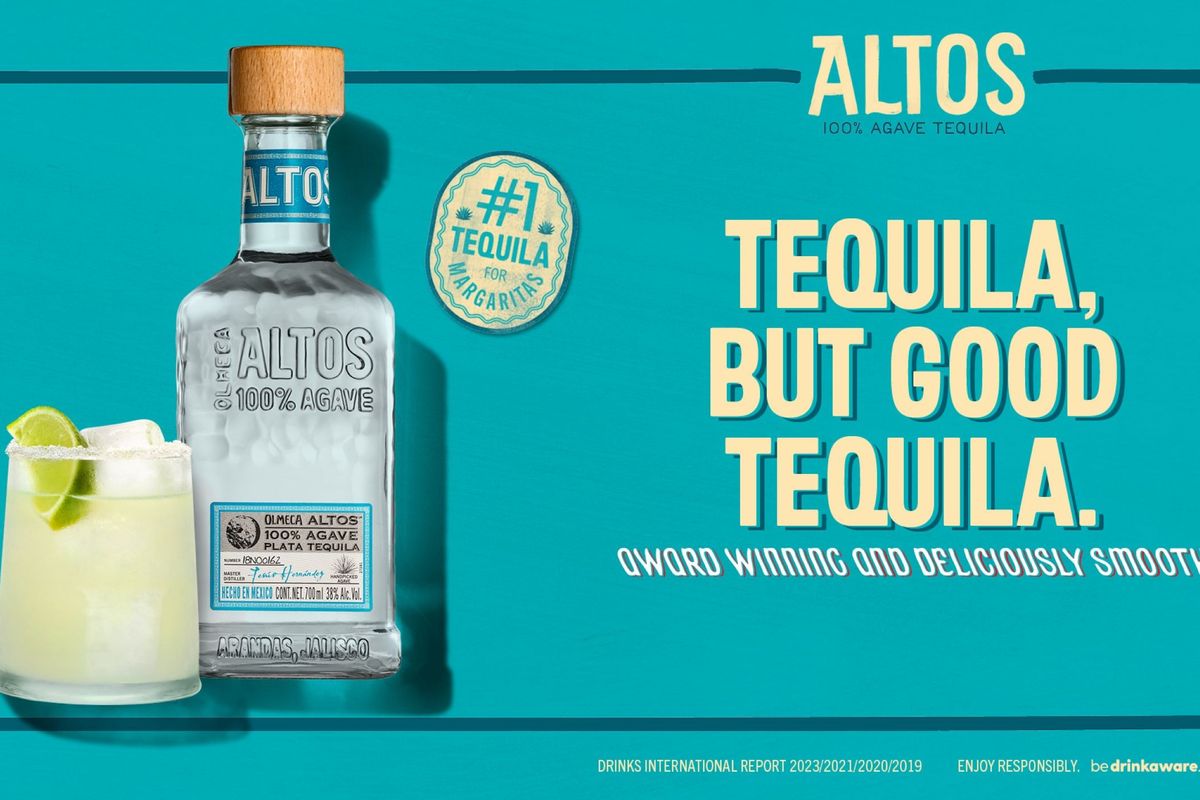 Altos Tequila 'Alan' campaign billboard in Dalston, London