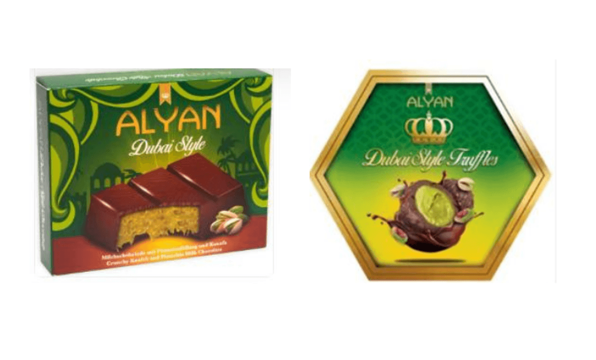 Alyan Dubai Style Crunchy Knafeh and Pistachio Milk Chocolate and Alyan Dubai Style Chocolate Truffles