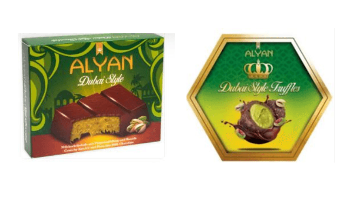 Alyan Dubai Style Crunchy Knafeh and Pistachio Milk Chocolate and Alyan Dubai Style Chocolate Truffles