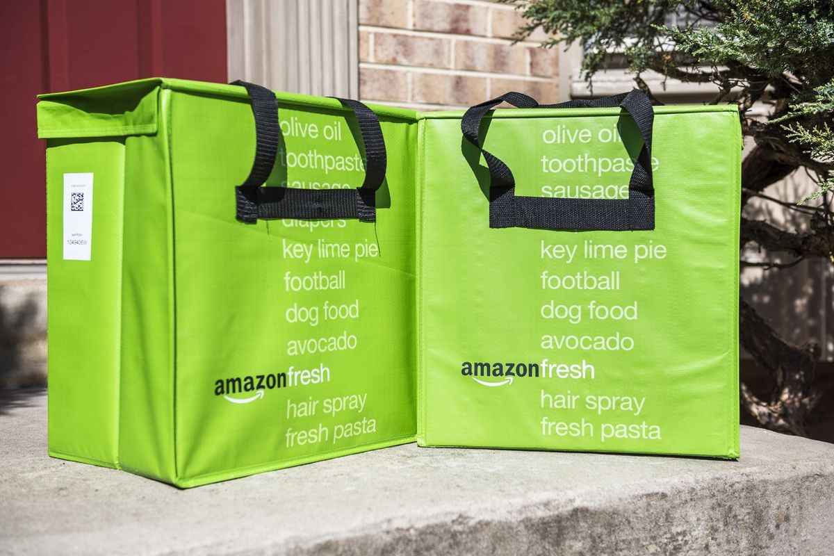 Amazon Fresh insulated grocery delivery bags