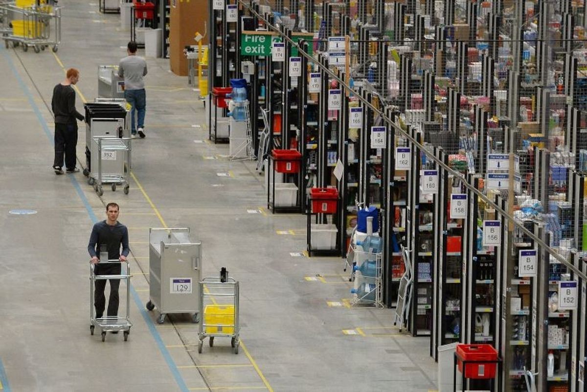 Amazon warehouse workers walk out over pay