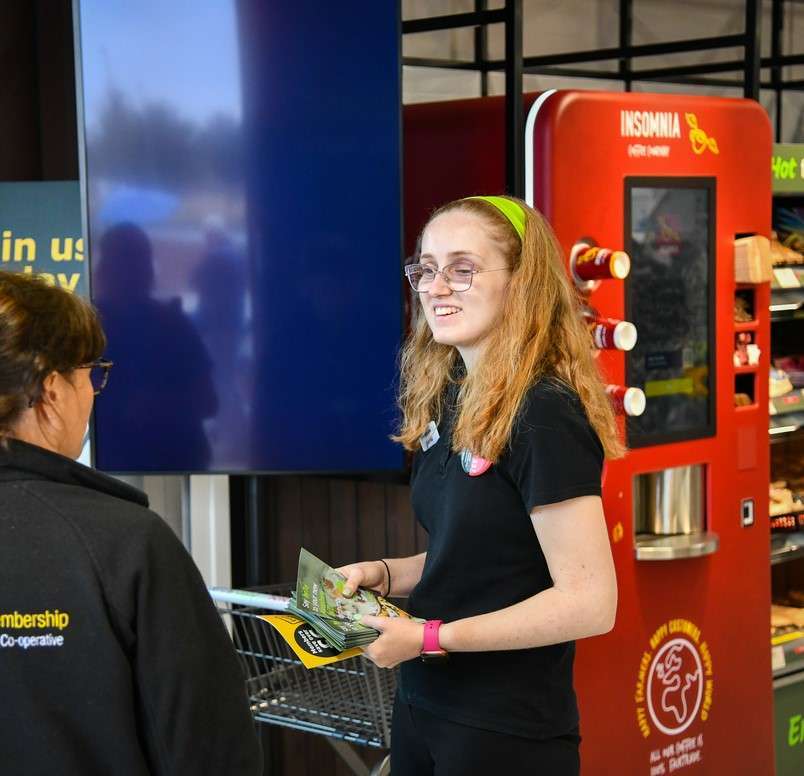 An apprentice at an OurCoop store