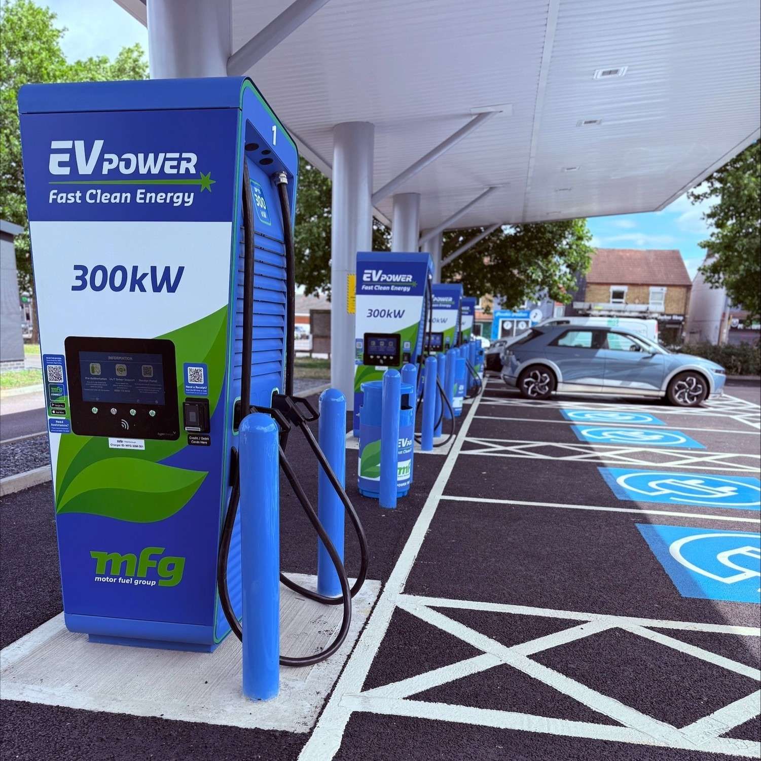 An EV Power electric vehicle charging bay