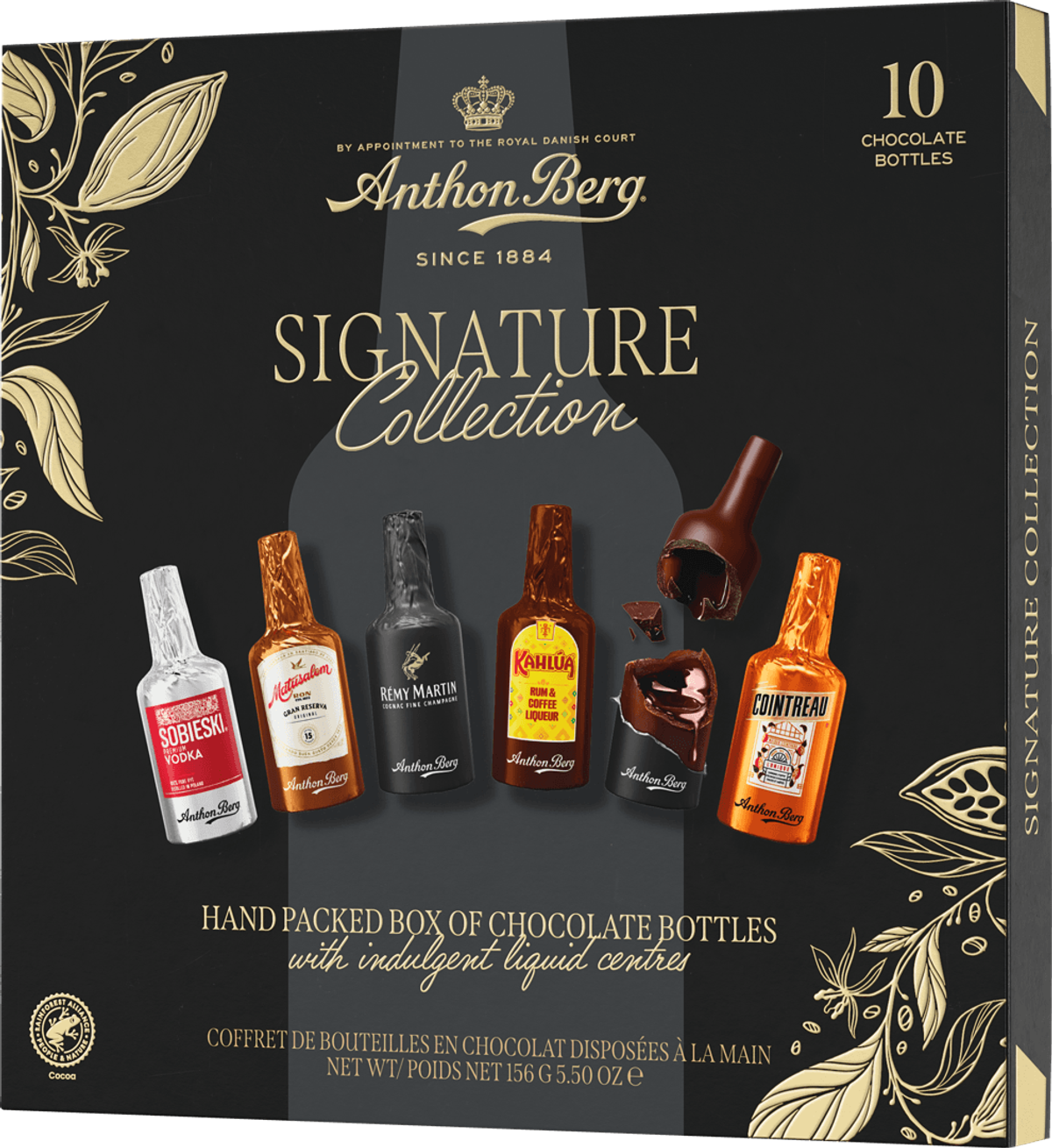 Anthon Berg chocolate bottles relaunch