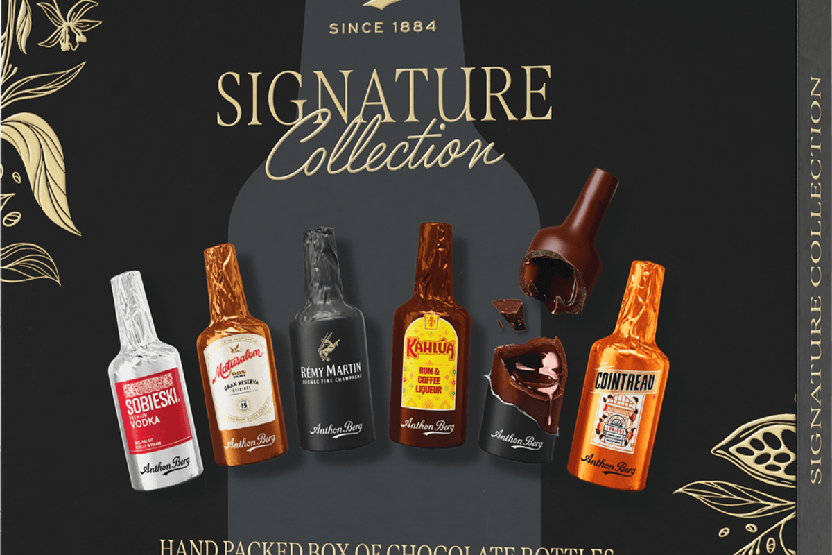 Anthon Berg chocolate bottles relaunch