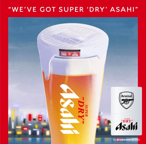 Asahi Super Dry and Arsenal launch partnership
