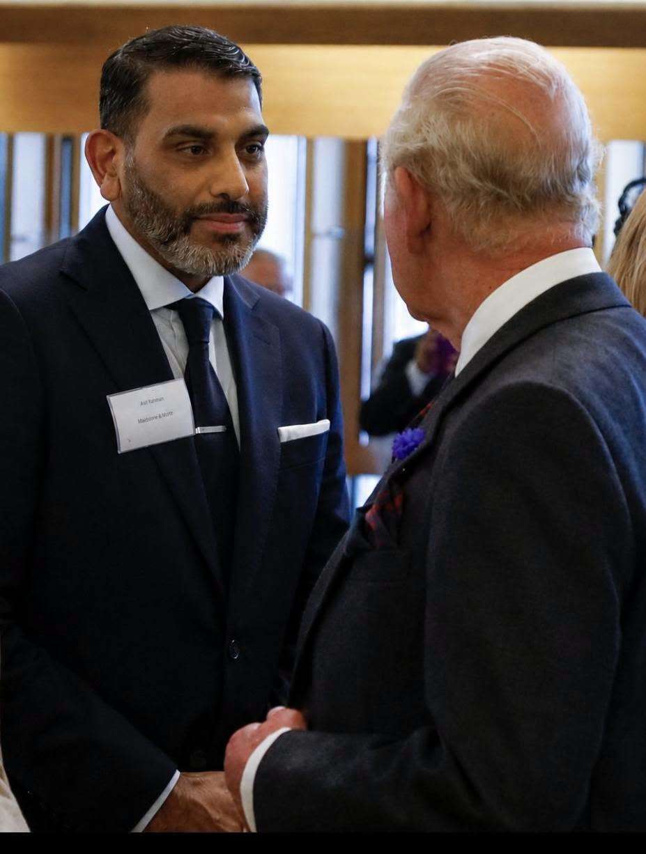 Asif Bashir with King Charles III
