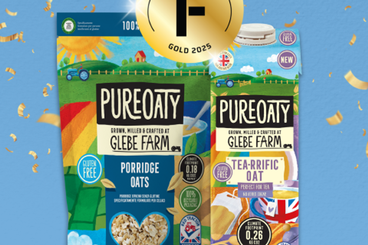 Award-winning PureOaty Porridge Oats and Tea-rrific Oat Drink from Glebe Farm Foods