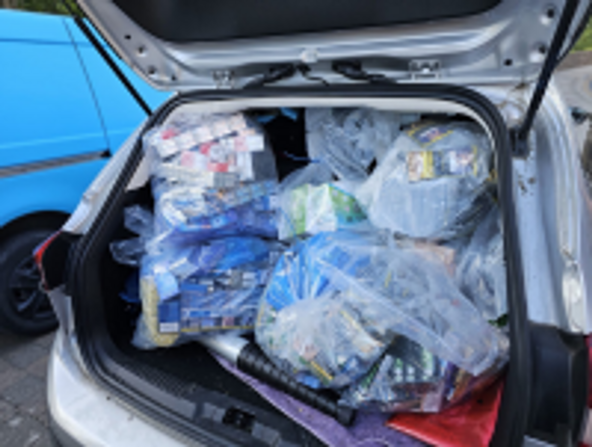 Bags of illegal tobacco and vapes uncovered in car boot during Powys enforcement operation