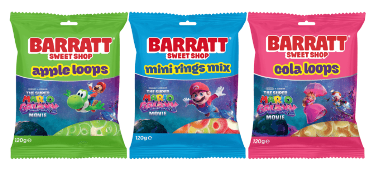 Barratt Super Mario sweets launch UK