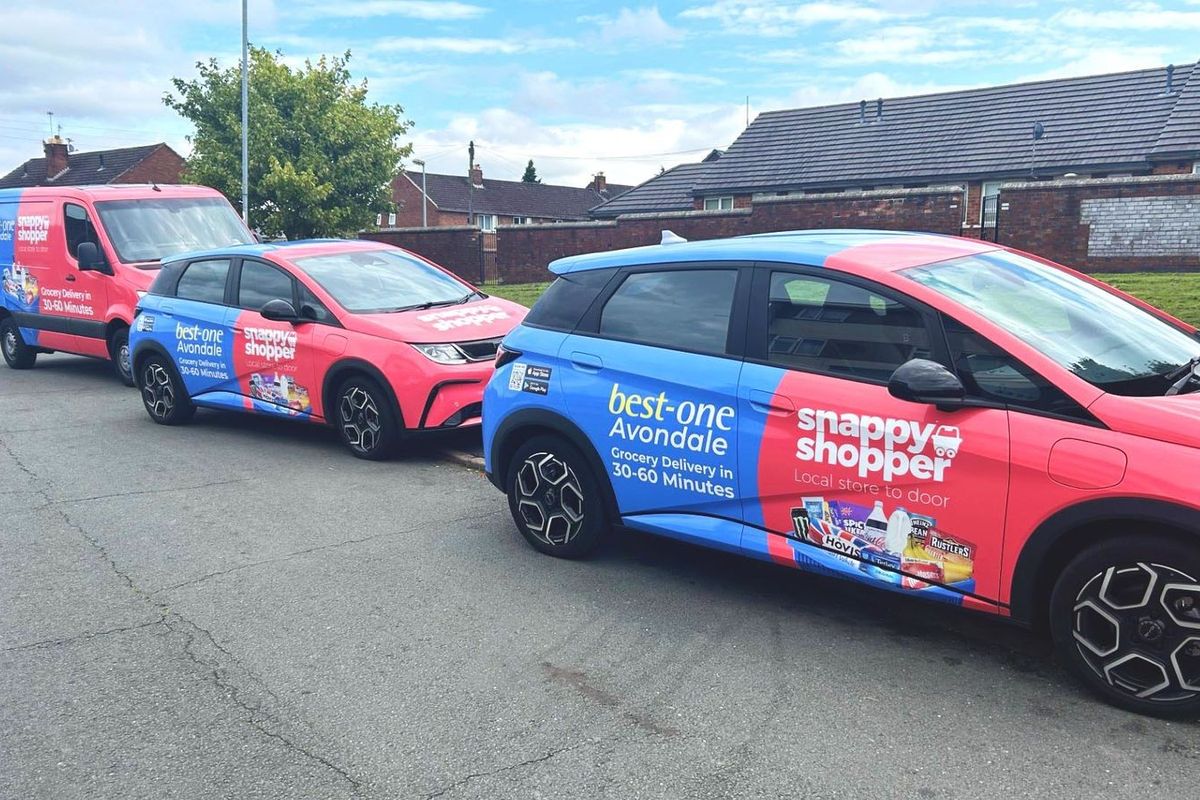 Best-One Avondale Widnes store with Snappy Shopper delivery branding, showcasing a 30% turnover boost