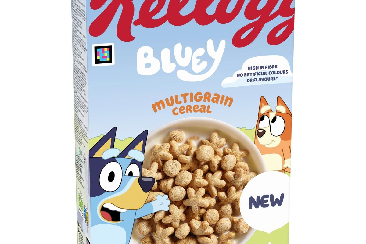 Bluey Multigrain Cereal box with fun character designs and games for kids