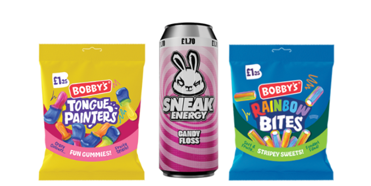 Bobby’s new sweets and Sneak Energy Candy Floss flavour for UK retailers