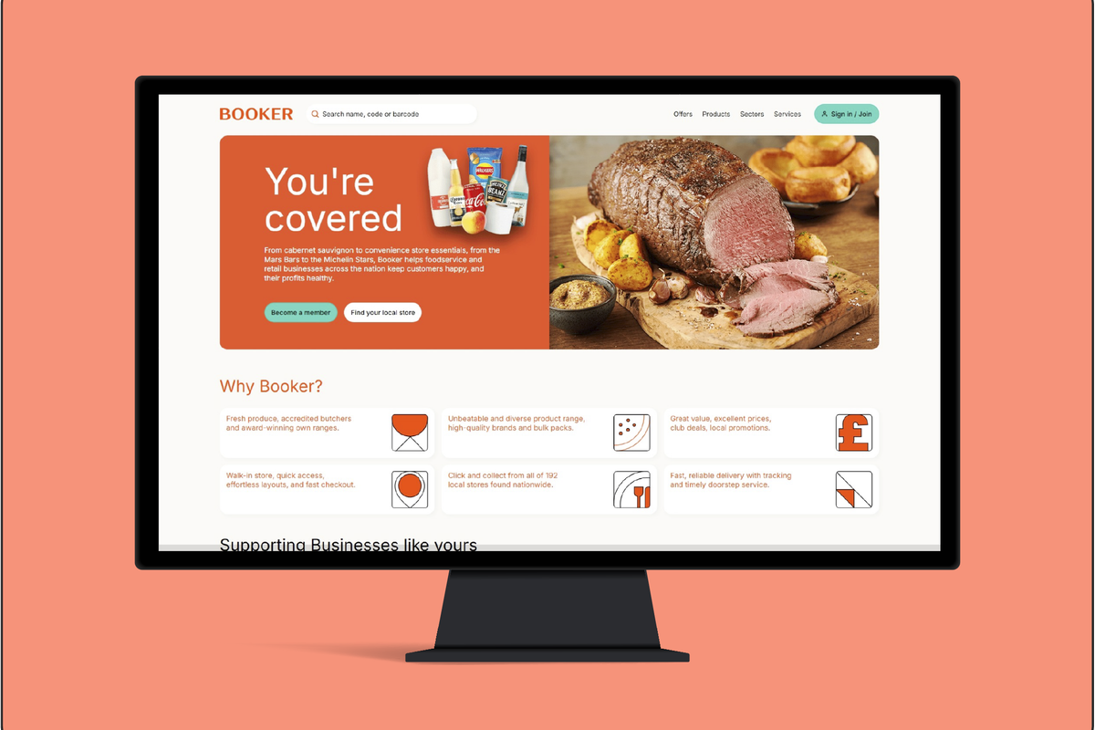 Booker’s new-look website and app interface for UK convenience retailers
