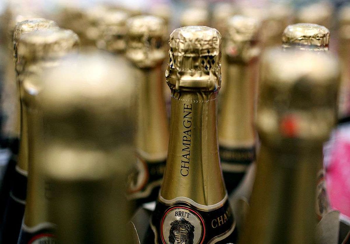 Bottles of champagne