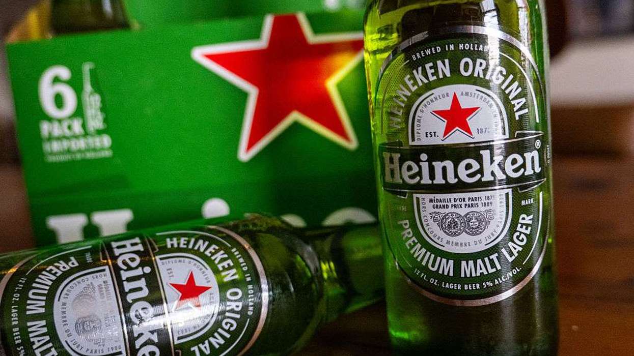 Bottles of Heineken beer