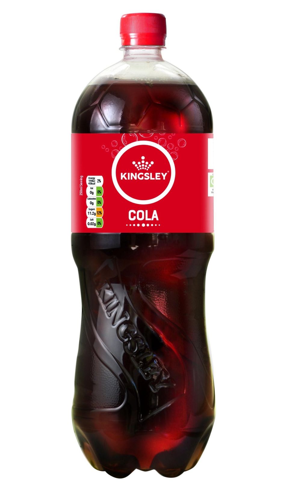 Bright blue Berry Twist soft drink with retro branding