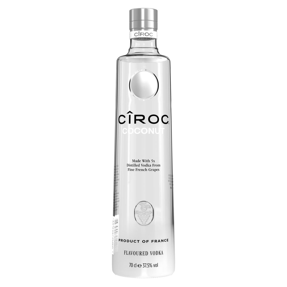 C\u00ceROC Colada RTD alongside a bottle of C\u00ceROC Coconut Vodka