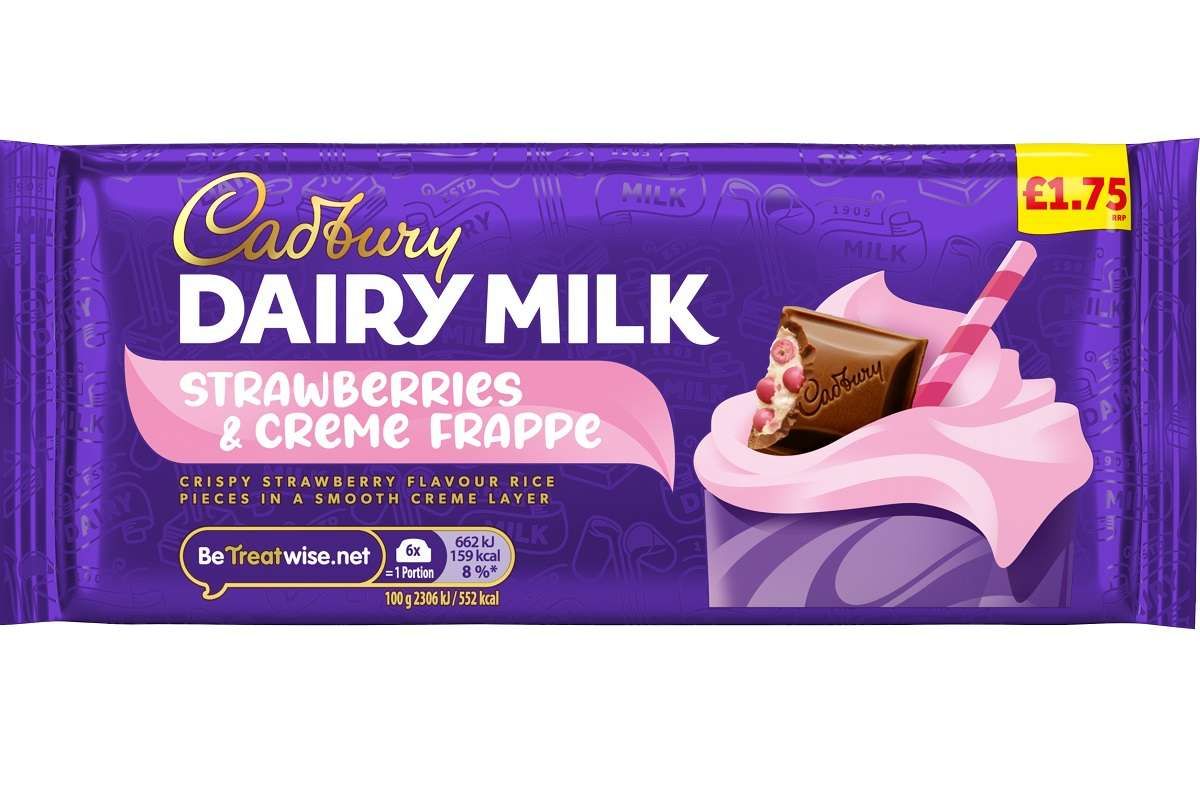 Cadbury Dairy Milk Strawberries & Creme Frappe 