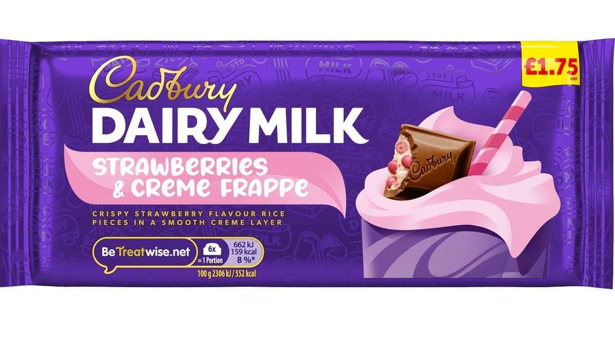 Cadbury Dairy Milk Strawberries & Creme Frappe