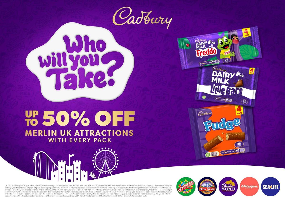 Cadbury Merlin Entertainments family fun partnership