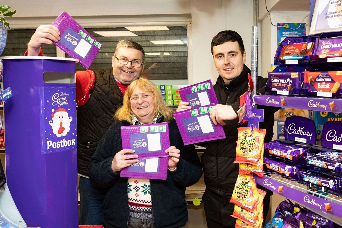 Cadbury Secret Santa Postal Service retailers