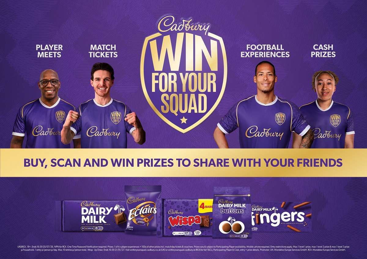 Cadbury’s Win For Your Squad campaign poster 