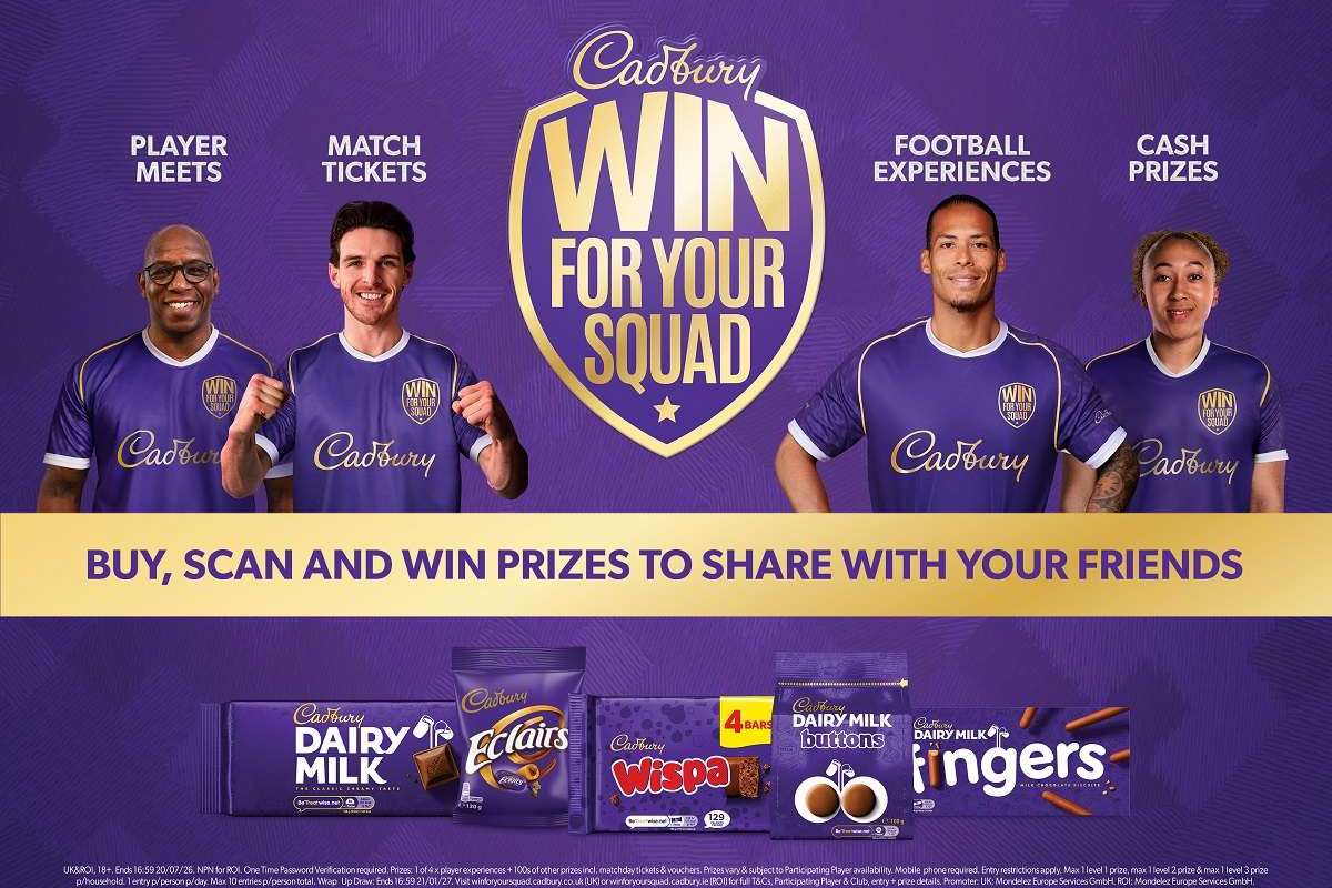 Cadburyâs Win For Your Squad campaign poster