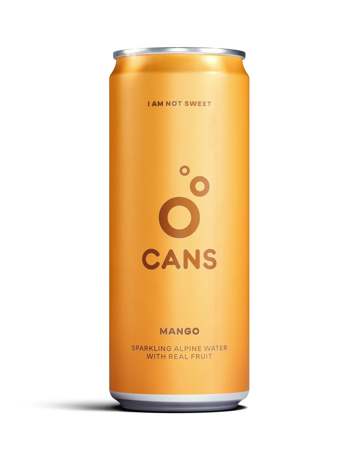 CANS Mango drink made with Alpine water and real mango, no sweeteners or additives