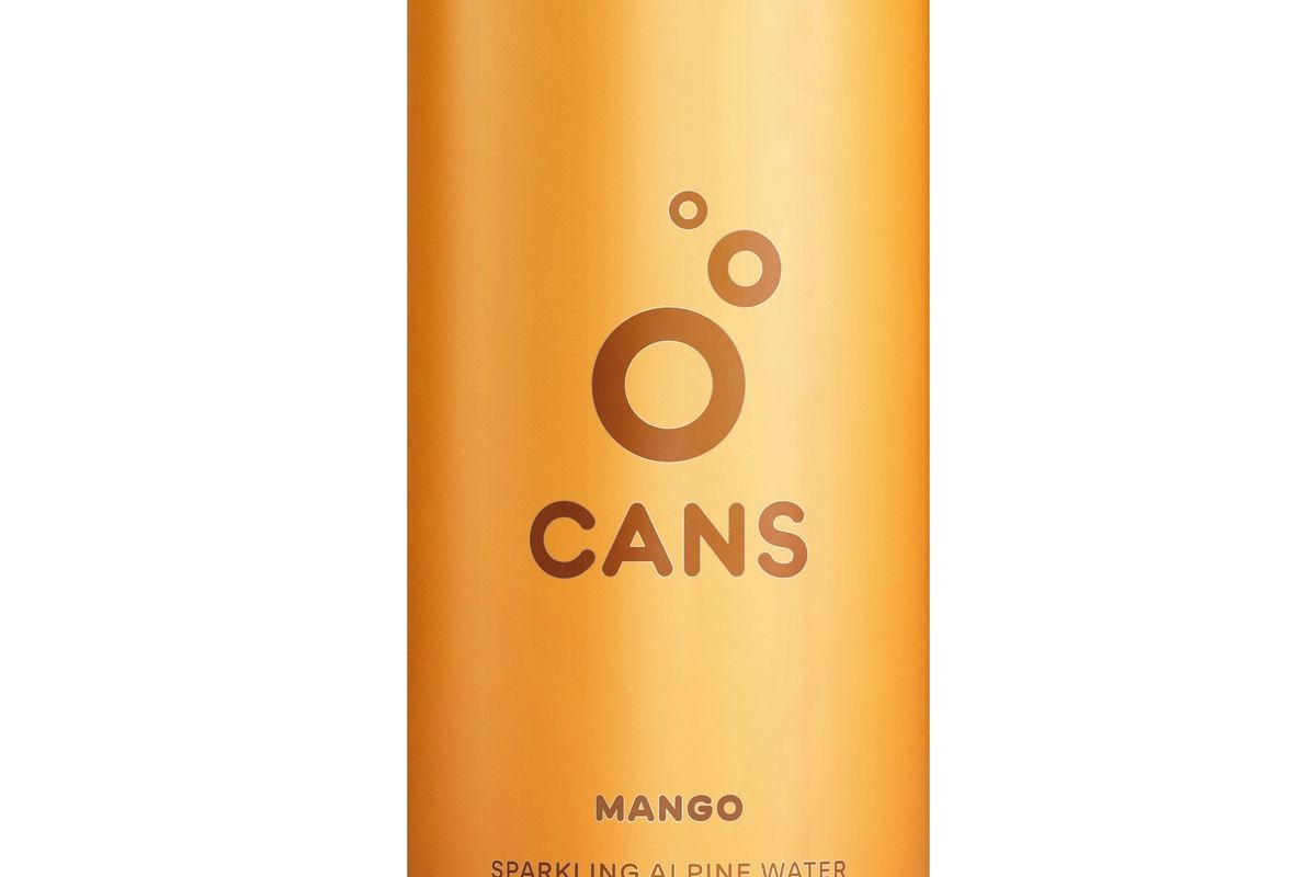 CANS Mango drink made with Alpine water and real mango, no sweeteners or additives