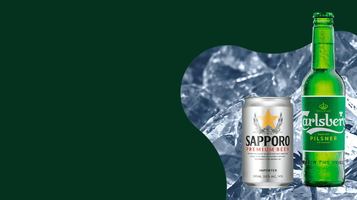 carlsberg and sapporo beers