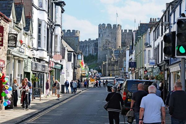 Castle Street in the Old Town, Conwy, North Wales