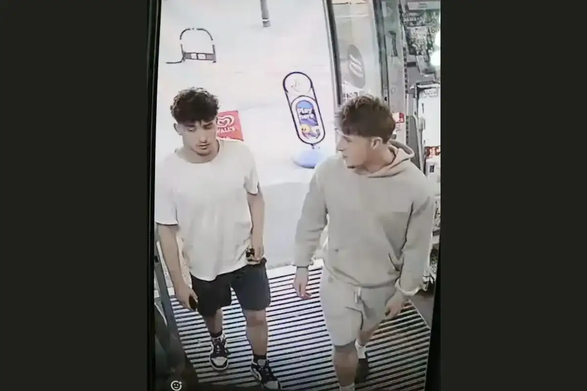 CCTV visual of two men