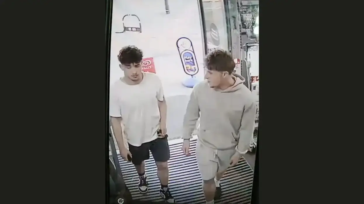 CCTV visual of two men